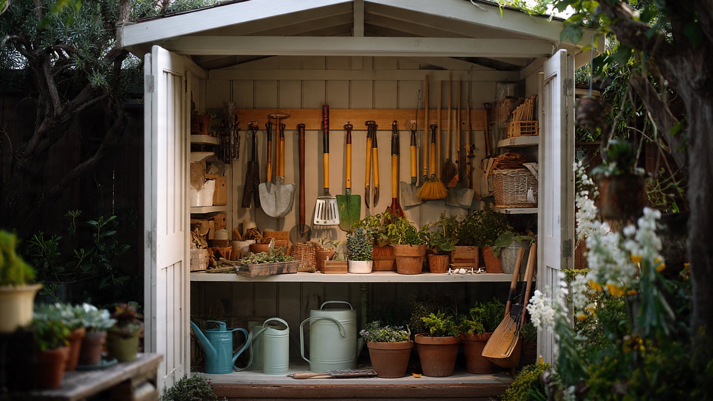 How Can You Maximize Space and Efficiency in a Tiny Outdoor Closet for Your Gardening Tools?