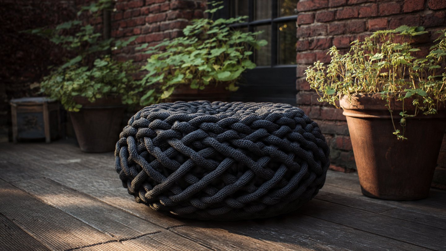 How Can You Transform an Old Tire into a Stylish Rope Woven Garden Pouf?